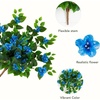 image:imageNearly Natural 24in UV Resistant Artificial Azalea Hanging Plant IndoorOutdoor  Set of 3Blue