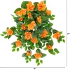 image:imageNearly Natural 24in UV Resistant Artificial Azalea Hanging Plant IndoorOutdoor  Set of 3Orange