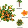 image:imageNearly Natural 24in UV Resistant Artificial Azalea Hanging Plant IndoorOutdoor  Set of 3Orange