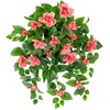 image:imageNearly Natural 24in UV Resistant Artificial Azalea Hanging Plant IndoorOutdoor  Set of 3Pink