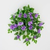 image:imageNearly Natural 24in UV Resistant Artificial Azalea Hanging Plant IndoorOutdoor  Set of 3Purple