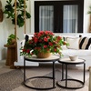 image:imageNearly Natural 24in UV Resistant Artificial Azalea Hanging Plant IndoorOutdoor  Set of 3Red
