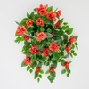 image:imageNearly Natural 24in UV Resistant Artificial Azalea Hanging Plant IndoorOutdoor  Set of 3Red