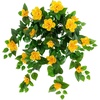 image:imageNearly Natural 24in UV Resistant Artificial Azalea Hanging Plant IndoorOutdoor  Set of 3Yellow