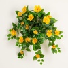 image:imageNearly Natural 24in UV Resistant Artificial Azalea Hanging Plant IndoorOutdoor  Set of 3Yellow