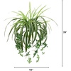 image:imageNearly Natural 24in UV Resistant Artificial Spider Bush IndoorOutdoor  Set of 3