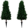 image:imageNearly Natural 25 ft UVResistant Artificial Cedar with Stake Set of 2Green