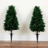 image:imageNearly Natural 25 ft UVResistant Artificial Cedar with Stake Set of 2Green