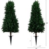 image:imageNearly Natural 25 ft UVResistant Artificial Cedar with Stake Set of 2Green