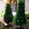 image:imageNearly Natural 25 ft UVResistant Artificial Cedar with Stake Set of 2Green