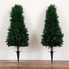 image:imageNearly Natural 25 ft UVResistant Artificial Cedar with Stake Set of 2Green