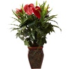 image:imageNearly Natural 26 in Artificial Mixed Greens and Anthurium with Vase