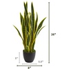 image:imageNearly Natural 26 in Sansevieria Artificial Silk Plants Green