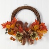 image:imageNearly Natural 26in Fall Harvest Artificial Autumn Wreath with Twig Base and Bunny