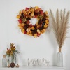 image:imageNearly Natural 26in Fall Pumpkin Gourd Pinecone and Maple Leaf Artificial Autumn Wreath