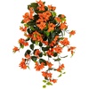 image:imageNearly Natural 28 Bougainvillea Hanging Bush Artificial Set of 2 UV Resistant IndoorOutdoor Silk Plants RedOrange
