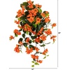image:imageNearly Natural 28 Bougainvillea Hanging Bush Artificial Set of 2 UV Resistant IndoorOutdoor Silk Plants RedOrange