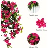 image:imageNearly Natural 28 Bougainvillea Hanging Bush Artificial Set of 2 UV Resistant IndoorOutdoor Silk Plants RedPink