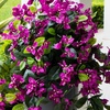 image:imageNearly Natural 28 Bougainvillea Hanging Bush Artificial Set of 2 UV Resistant IndoorOutdoor Silk Plants RedPurple