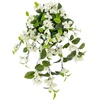 image:imageNearly Natural 28 Bougainvillea Hanging Bush Artificial Set of 2 UV Resistant IndoorOutdoor Silk Plants RedWhite