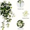 image:imageNearly Natural 28 Bougainvillea Hanging Bush Artificial Set of 2 UV Resistant IndoorOutdoor Silk Plants RedWhite