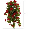 image:imageNearly Natural 29 in Artificial Geranium UVResistant Outdoor Porch DecorRed