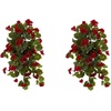 image:imageNearly Natural 29 in Artificial Geranium UVResistant Outdoor Porch DecorRed