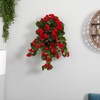 image:imageNearly Natural 29 in Artificial Geranium UVResistant Outdoor Porch DecorRed
