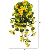 image:imageNearly Natural 29 in Artificial Geranium UVResistant Outdoor Porch DecorYellow