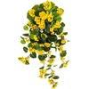 image:imageNearly Natural 29 in Artificial Geranium UVResistant Outdoor Porch DecorYellow