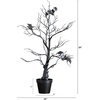 image:imageNearly Natural 2ft PreLit Halloween Black Spooky Twig Tree with Bats and 40 LED Lights
