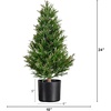 image:imageNearly Natural 2ft UV Resistant Artificial Rosemary Cone Topiary Tree IndoorOutdoorGreen