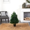 image:imageNearly Natural 3 ft Artificial Bay Leaf Topiary UVResistant Porch Decor