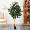 image:imageNearly Natural 3 ft Artificial Ficus Tree with Natural Wood Trunks5ft