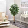 image:imageNearly Natural 3 ft Artificial Ficus Tree with Natural Wood Trunks5ft