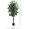 image:imageNearly Natural 3 ft Artificial Ficus Tree with Natural Wood Trunks5ft