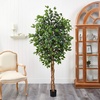 image:imageNearly Natural 3 ft Artificial Ficus Tree with Natural Wood Trunks6ft