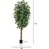 image:imageNearly Natural 3 ft Artificial Ficus Tree with Natural Wood Trunks7ft