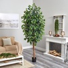 image:imageNearly Natural 3 ft Artificial Ficus Tree with Natural Wood Trunks8ft