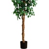 image:imageNearly Natural 3 ft Artificial Ficus Tree with Natural Wood Trunks8ft
