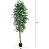 image:imageNearly Natural 3 ft Artificial Ficus Tree with Natural Wood Trunks9ft