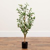 image:imageNearly Natural 3 ft Artificial Olive Tree with Natural Trunk for Decor3ft