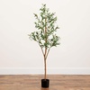 image:imageNearly Natural 3 ft Artificial Olive Tree with Natural Trunk for Decor5ft