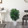 image:imageNearly Natural 3 ft Bamboo Palm Artificial Plant in White Planter