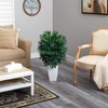 image:imageNearly Natural 3 ft Bamboo Palm Artificial Plant in White Planter