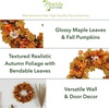 image:imageNearly Natural 30 in Artificial Autumn Pumpkin Maple Leaf Wreath Wall Decor