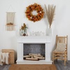 image:imageNearly Natural 30 in Artificial Autumn Pumpkin Maple Leaf Wreath Wall Decor