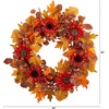 image:imageNearly Natural 30 in Artificial Fall Sunflower Wreath for Front Door DecorOrange