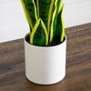 image:imageNearly Natural 30 in Artificial Sansevieria Plant Yellow Border Room Decor