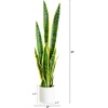 image:imageNearly Natural 30 in Artificial Sansevieria Plant Yellow Border Room Decor